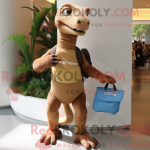 Brown Iguanodon mascot...