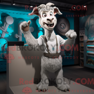 Zilvergeit mascottekostuum...