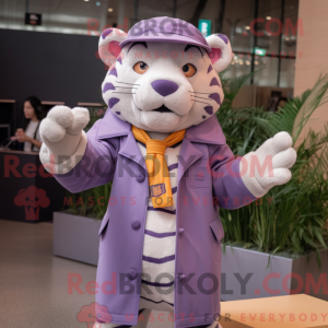 Lavendel tiger maskot drakt...
