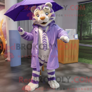 Lavendel tiger maskot...