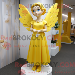 Gul Cupid-maskotdraktfigur...