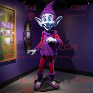 Purple Elf-maskotdraktfigur...