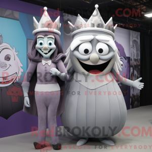 Grå dronning maskot kostume...