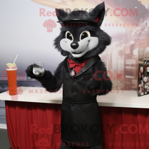 Black Fox maskot kostume...