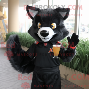 Black Fox-maskotdraktfigur...