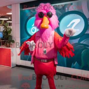 Magenta Flamingo máscara...