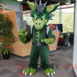 Mascotte de Chupacabra vert...