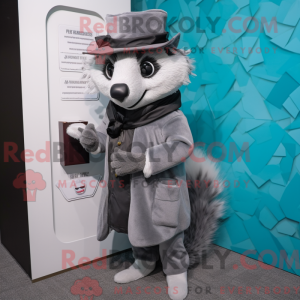 Gray Badger mascot costume...