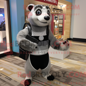 Gray Badger maskot kostume...