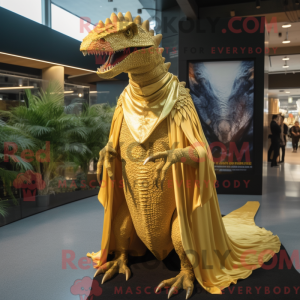 Guld Spinosaurus maskot...