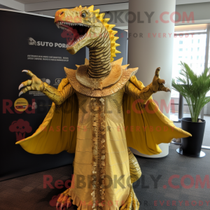 Gold Spinosaurus mascot...
