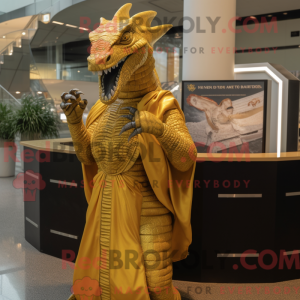 Gold Spinosaurus mascot...