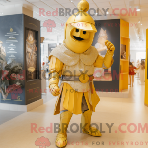 Gold Medieval Knight maskot...