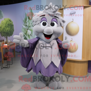 Grey Grape maskotdraktfigur...
