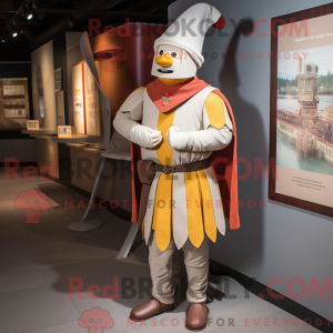Beige Swiss Guard mascot...