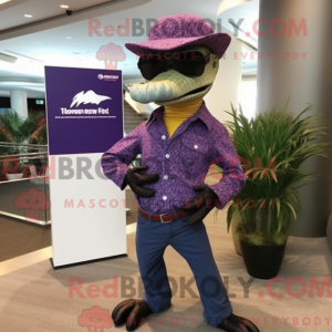 Purple Deinonychus mascot...