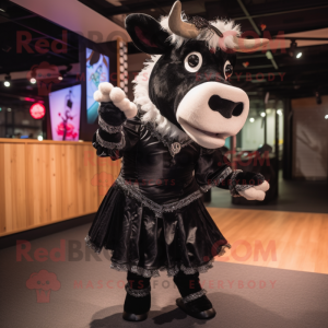 Black Hereford Cow mascotte...