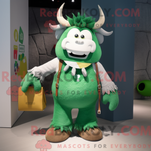 Grønn Yak maskot drakt...