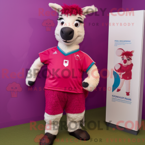 Magenta Llama mascot...