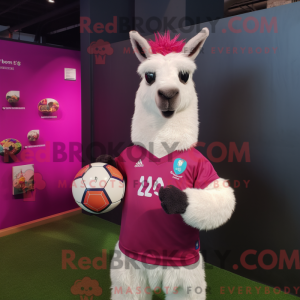 Magenta Llama mascot...