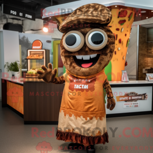 Brun Tacos-maskotdraktfigur...