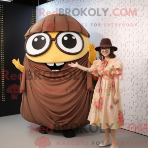 Brun Tacos maskot kostume...