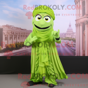 Postava maskota Lime Green...