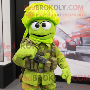 Postava maskota Lime Green...