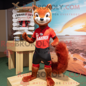 Rode Marter mascottekostuum...