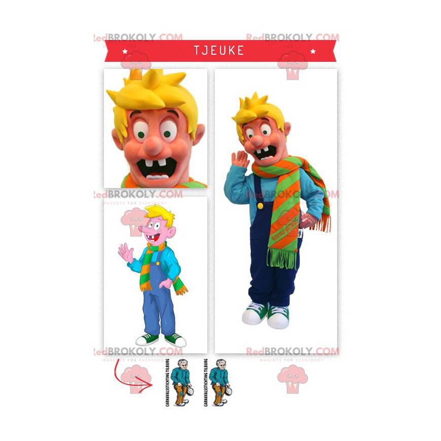 Tjeuke blond boy mascot famous character in Holland - Tjeuke blond boy mascot famous character in Holland -