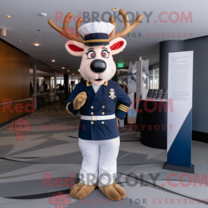 Navy Rensdyr maskot kostume...