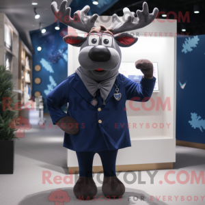 Navy Rensdyr maskot kostume...