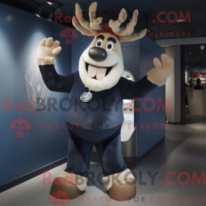 Navy Rensdyr maskot kostume...