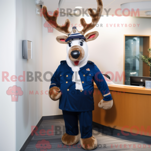 Navy Reindeer mascot...