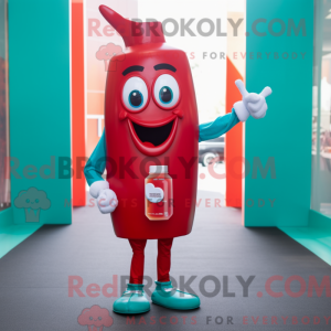 Turkusowa butelka ketchupu...