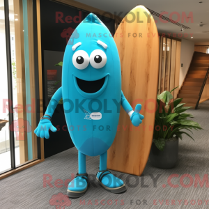 Turquoise Surfboard mascot...