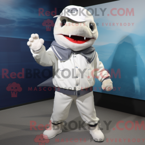 Mascotte de thon blanc...