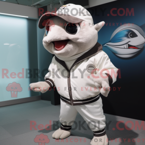 Mascotte de thon blanc...