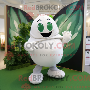 Hvid spinat maskot kostume...
