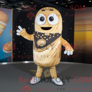 Gold Bagels maskot kostume...