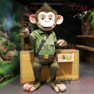 Máscara de Macaco Verde com...
