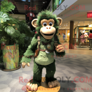 Mascotte de singe vert...