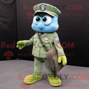 Sky Blue Green Beret mascot...