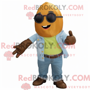 Brun Mango-maskotdraktfigur...