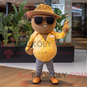 Brun Mango-maskotdraktfigur...
