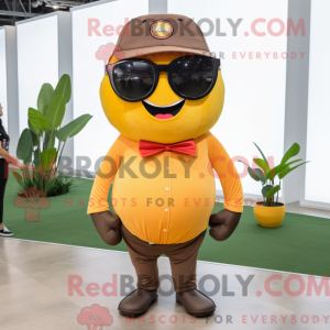 Brun Mango-maskotdraktfigur...