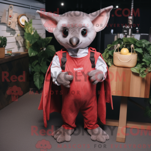 Red Fruit Bat-maskot drakt...