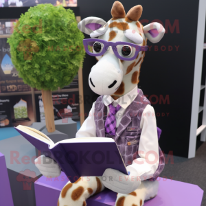 Lavendel giraff maskot...