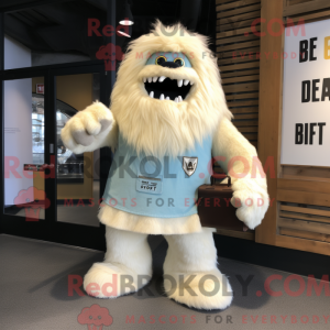 Cream Yeti maskot kostume...