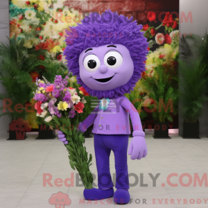 Paars boeket bloemen...